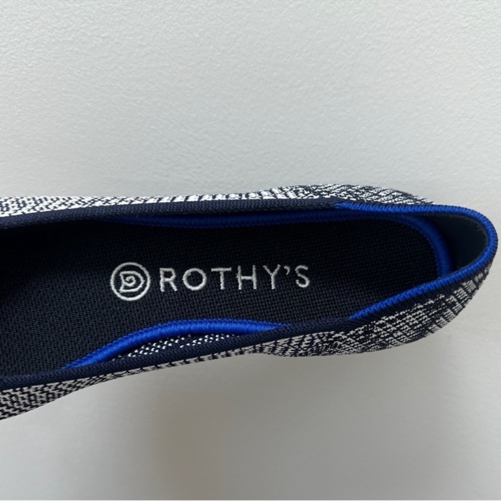 RETIRED Rothys Navy Houndstooth Pointed Flats RARE Size 10 - Picture 4 of 8